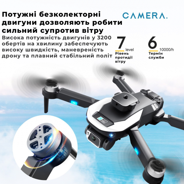 Квадрокоптер S150 4K Dual Camera, обход помех до 20 мин. полета. Дальность до 200м.