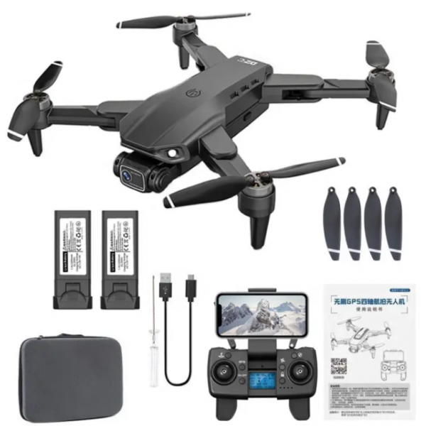 Квадрокоптер с камерой L900 PRO SE дрон с 4K HD, GPS, БК двиг.  до 1200м, 56 хв. (2 аккумулятора) + защита на лопасти в подарок
