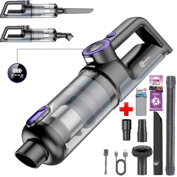 Автомобильный пылесос Мощный ручной Aspiring 15000 kPa Аккумуляторный, беспроводной (для дома, авто) + подарок