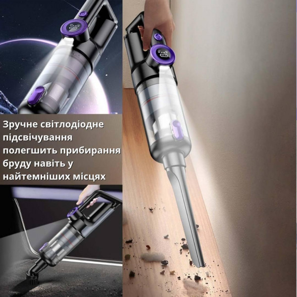 Автомобильный Пылесос аккумуляторный Aspiring VC028  Беспроводной Пылесос для авто дома + сумка/арома