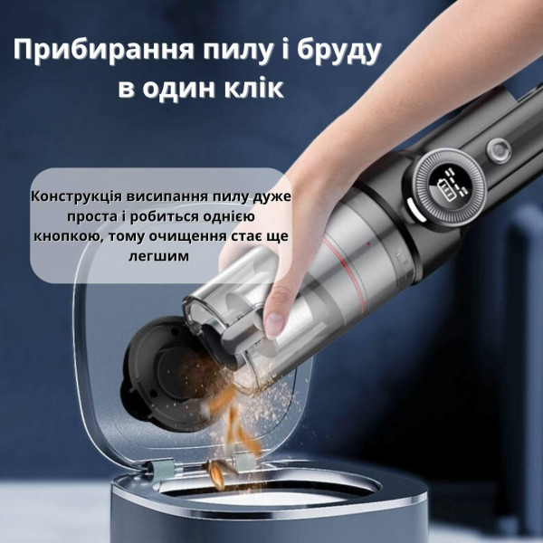 Пылесос аккумуляторный VC028 ручной вертикальный, беспроводной для дома Автомобильный пылесос Автопылесос