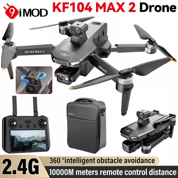 Профессиональный Квадрокоптер дрон для разведки KF104 MaxS 5G WI-FI GPS, БК моторы 6 км, до 30 мин.+ SD карта