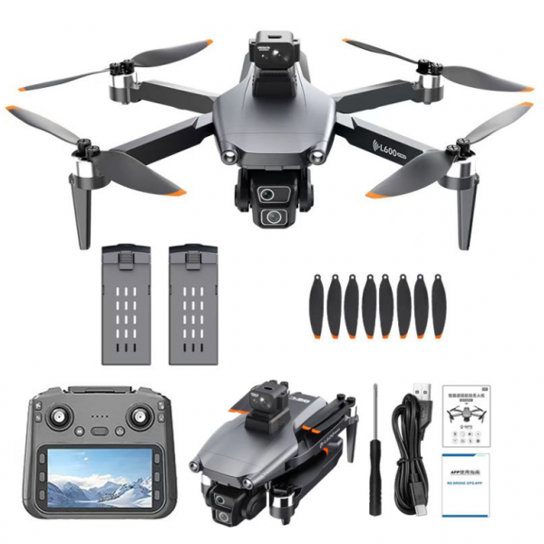 Квадрокоптер дрон с камерой LYZRC L600 PRO 4K HD, GPS, FPV до 1500 м, 28м. полета +1 аккумулятор в подарок