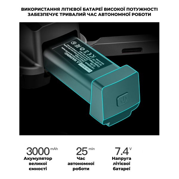 Квадрокоптер дрон с камерой LYZRC L800 PRO 3-осевой подвес 4K HD, GPS, до 1200 м, 60м. полета + 1 аккумулятор