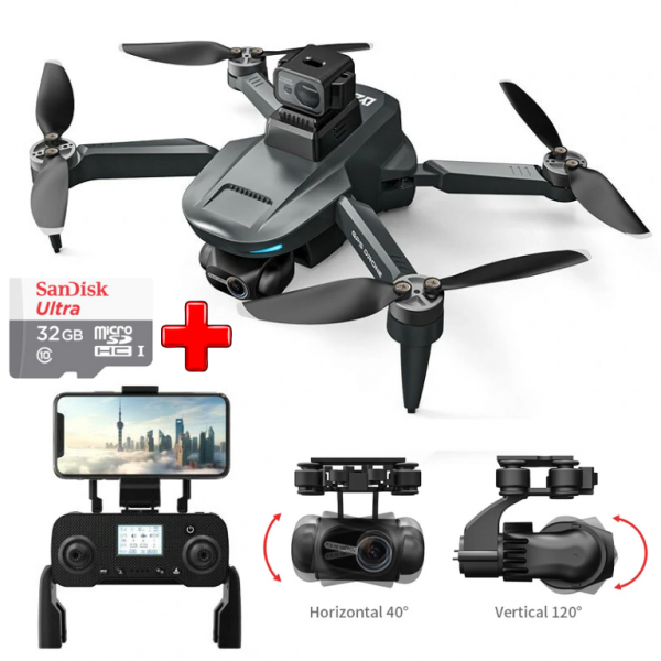 Профессиональный дрон с камерой LYZRC L200 PRO 2-осевой подвес 4K HD, GPS, до 1500 м, 25м. полета