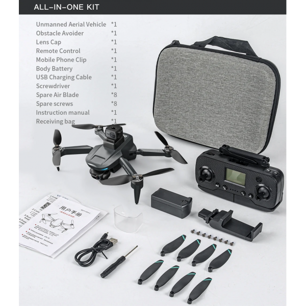 Профессиональный дрон с камерой LYZRC L200 PRO 2-осевой подвес 4K HD, GPS, до 1500 м, 25м. полета