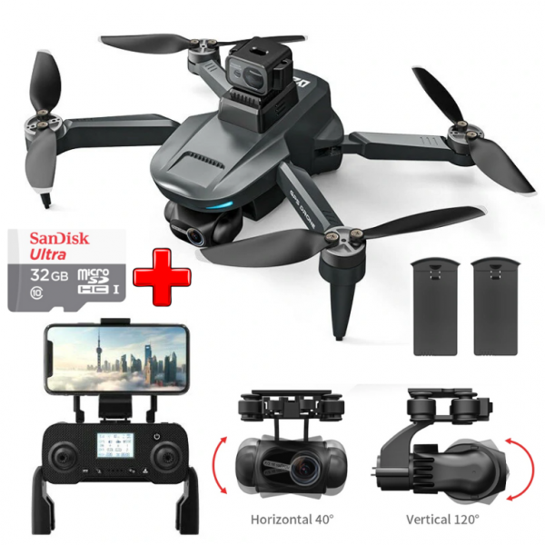 Квадрокоптер LYZRC L200 PRO 2-осевой подвес 4K HD, GPS, FPV до 1500 м, 25м. полета  + 1 аккумулятор SD карта