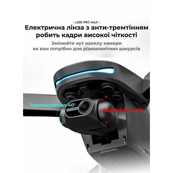 Квадрокоптер LYZRC L200 PRO 2-осевой подвес 4K HD, GPS, FPV до 1500 м, 25м. полета  + 1 аккумулятор SD карта