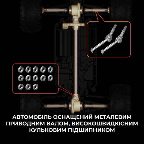 Машинка на радиоуправлении KF 11 1:16 4WD радиоуправляемый автомобиль Монстер трак 40 км/ч 2 аккумулятора