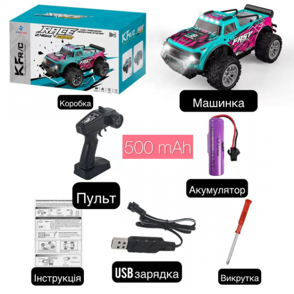 Машинка на радиоуправлении машинка на пульте управления KFplan KF23 1:20 4WD Автомобиль 20 км/ч Дрифт 2 АКБ