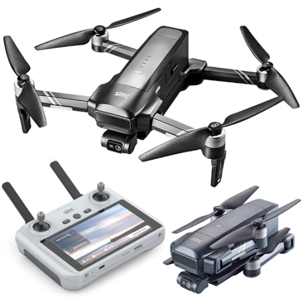 Профессиональный Квадрокоптер SJRC F22 S3 XR дрон с 3-осевым подвесом, 6 км, FCC, HD камера, экран на пульте