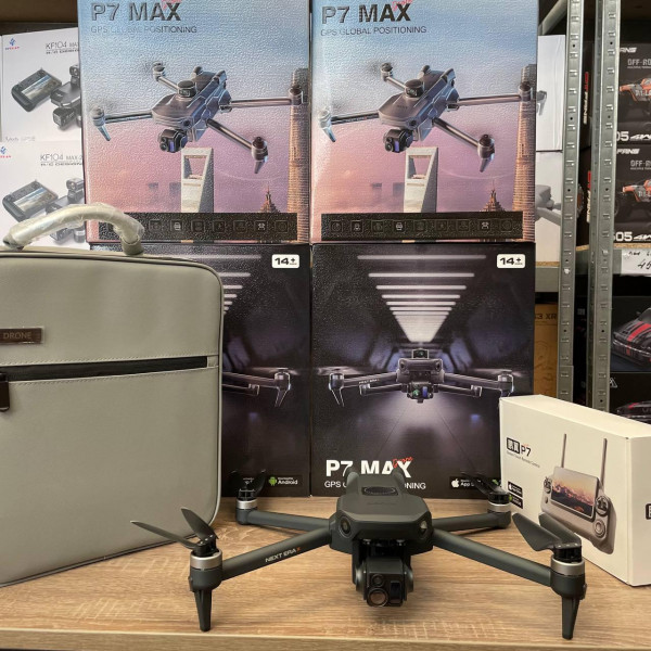 Профессиональный Квадрокоптер SMRC P7 Max 4K дрон с 3-осевым подвесом, 10 км, FCC, HD камера, экран на пульте