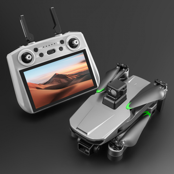 Профессиональный Квадрокоптер S155 2.7K камерой, дрон с 3-осевым подвесом, 6 км, 40 мин.  экран на пульте