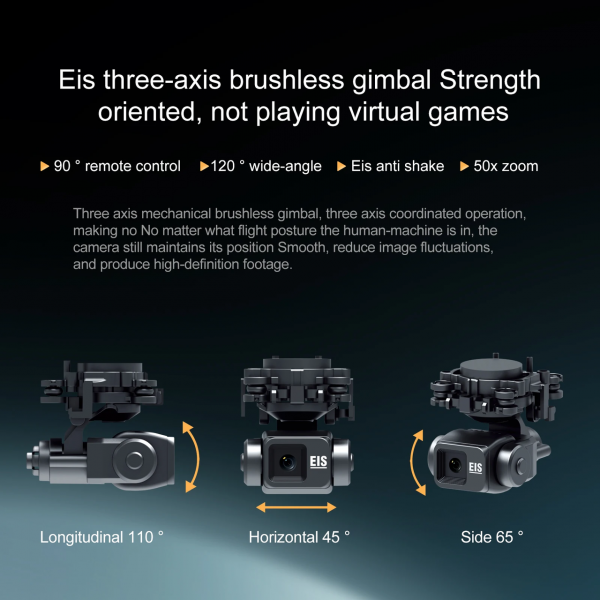 Профессиональный Квадрокоптер S155 2.7K камерой, дрон с 3-осевым подвесом, 6 км, 40 мин.  экран на пульте