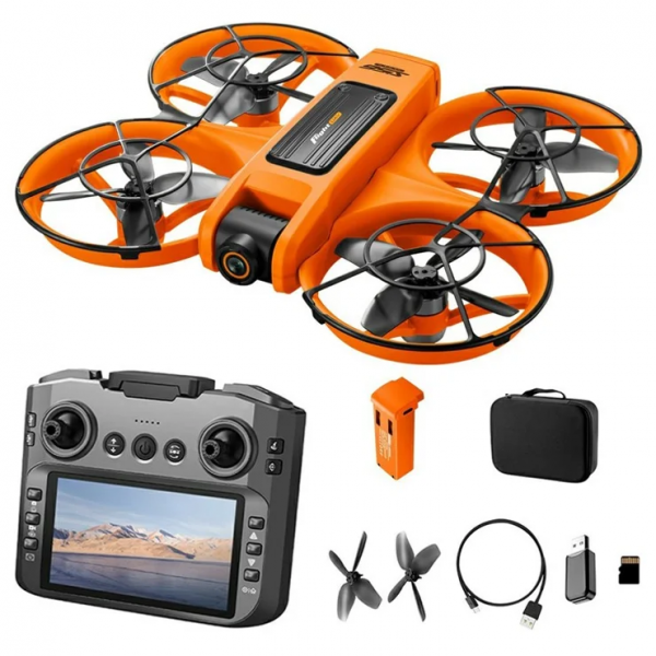 Квадрокоптер AE S156 — Мини-Дрон 2K с FPV и Экраном на Пульте