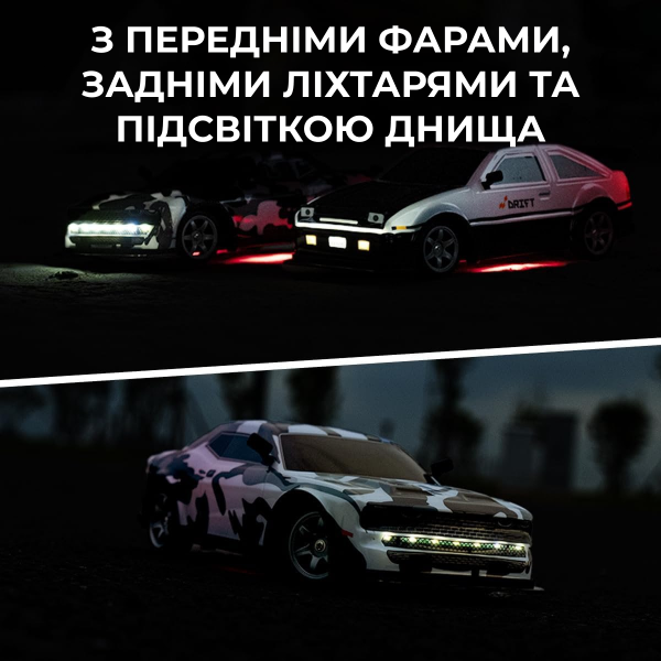 Радиоуправляемая дрифт-машина SJY S921 1:16 4WD RC дрифт автомобиль с LED и двумя аккумуляторами