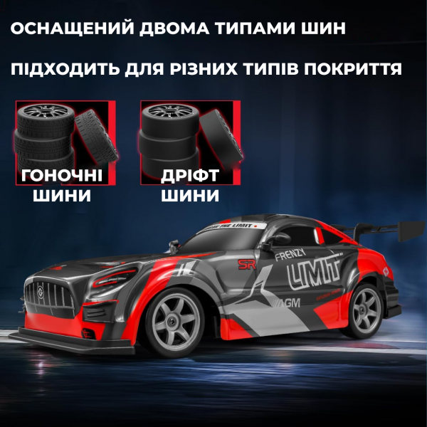 Радиоуправляемая дрифт-машина SJY S923 1:16 4WD RC дрифт автомобиль с LED и двумя аккумуляторами