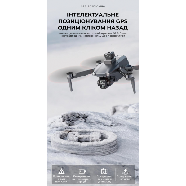 Профессиональный Квадрокоптер РС LYZRC L600 PRO-1  4K HD, GPS,  до 1500 м, 28м. полета / 2 аккумулятора