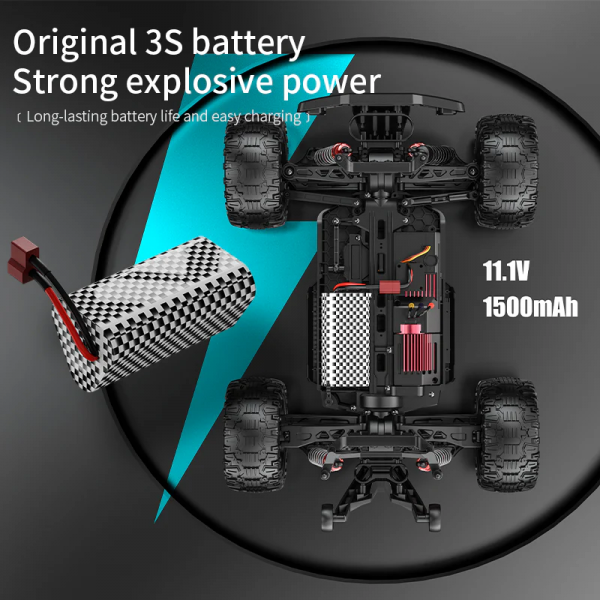 Большая машинка на пульте KF10 1:10 машинка на пульте управления 4WD, 50 км/ч полный привод, LED свет