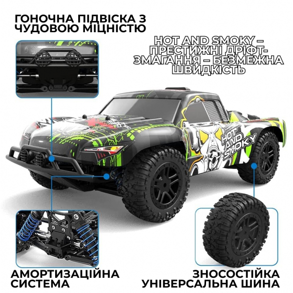 Машинка на пульте KF19 детский внедорожник 4WD, масштаб 1:18 4WD до 40 км/ч полноприводный монстр-трак