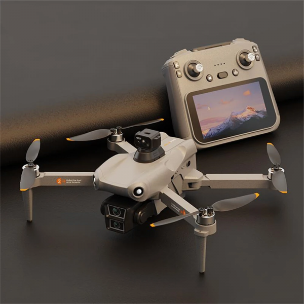 Профессиональный Дрон Квадрокоптер L300 Ultra max с пультом экраном 5.9", GPS и камерой 4K – до 28 мин полёта