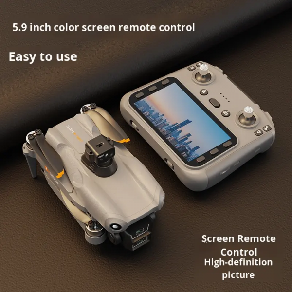 Квадрокоптер L300 ULTRA MAX с GPS и 4K камерой – до 50 мин полета Дрон с пультом с экраном 5.9" / 2 аккумулятора