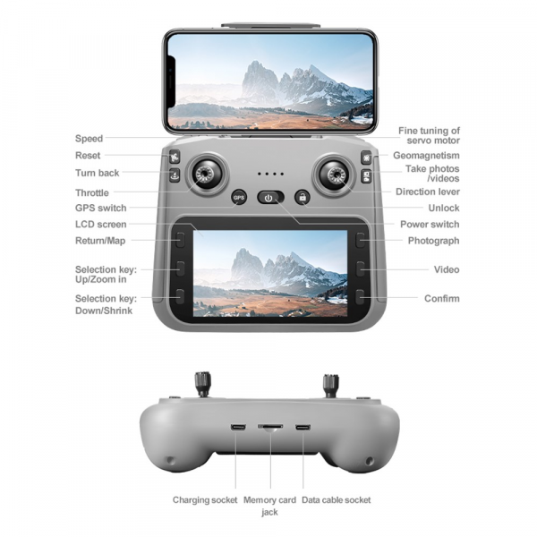 Квадрокоптер RG800 MAX дрон с двойной камерой, GPS, системой обхода препятствий и FPV, до 1200 м. 25 мин полет