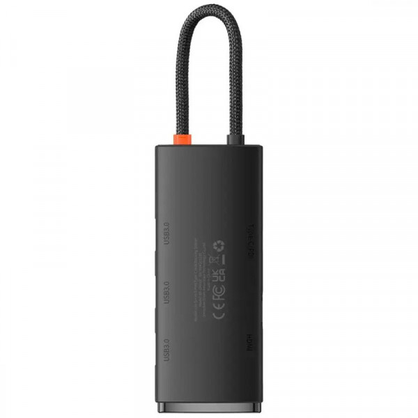 Перехідник HUB Baseus Lite Series 5in1 (Type-C to HDMI + 3xUSB 3.0 + PD) (WKQX04)