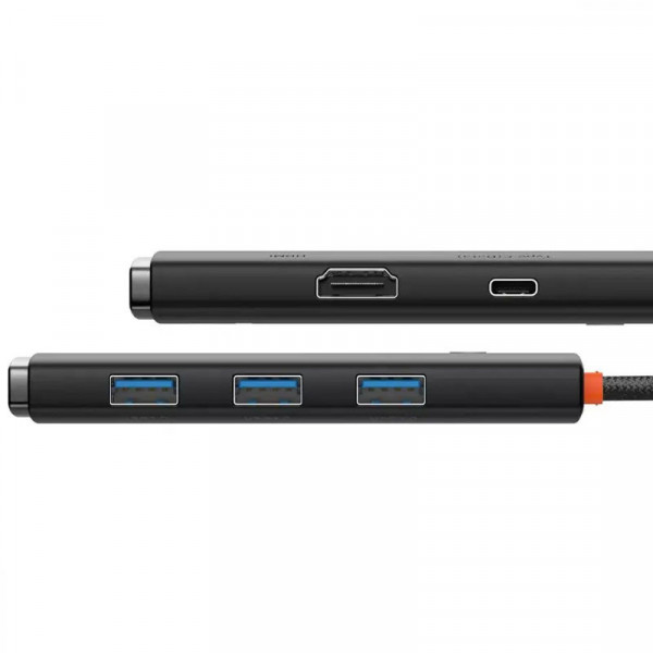 Перехідник HUB Baseus Lite Series 5in1 (Type-C to HDMI + 3xUSB 3.0 + PD) (WKQX04)