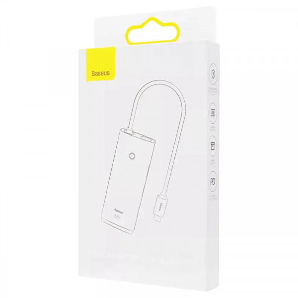 Перехідник HUB Baseus Lite Series 5in1 (Type-C to HDMI + 3xUSB 3.0 + PD) (WKQX04)