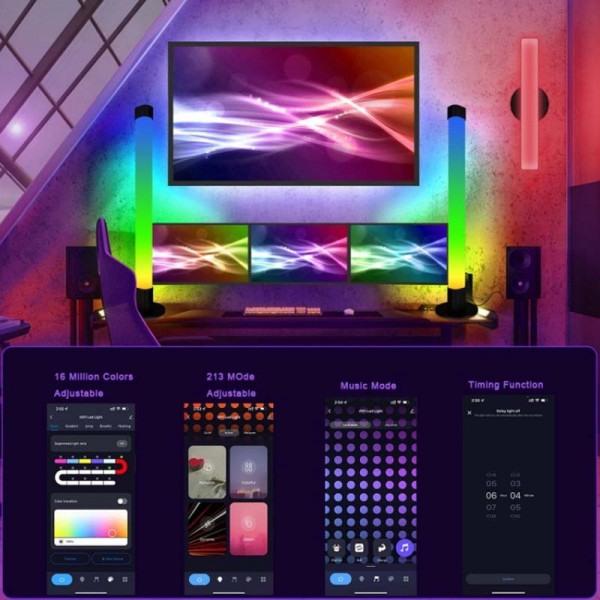 Настільна LED лампа RGB 5V Panel 2 Single side Bluetooth dual pack USB with app
