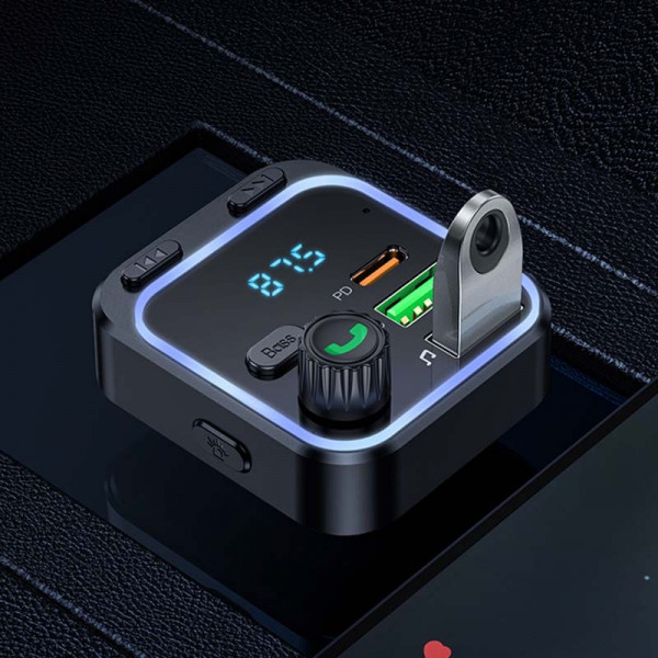 АЗП FM модулятор Borofone BC53 Highway PD20W+QC3.0 (2USB-A/1C)