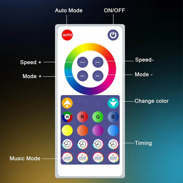 Уцінка Настільна LED лампа RGB Intelligent circular atmosphere light Bluetooth USB with app