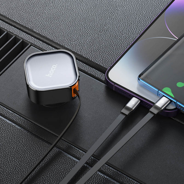 АЗП Hoco NZ13 Clever PD30W + висувний кабель Type-C and Lightning