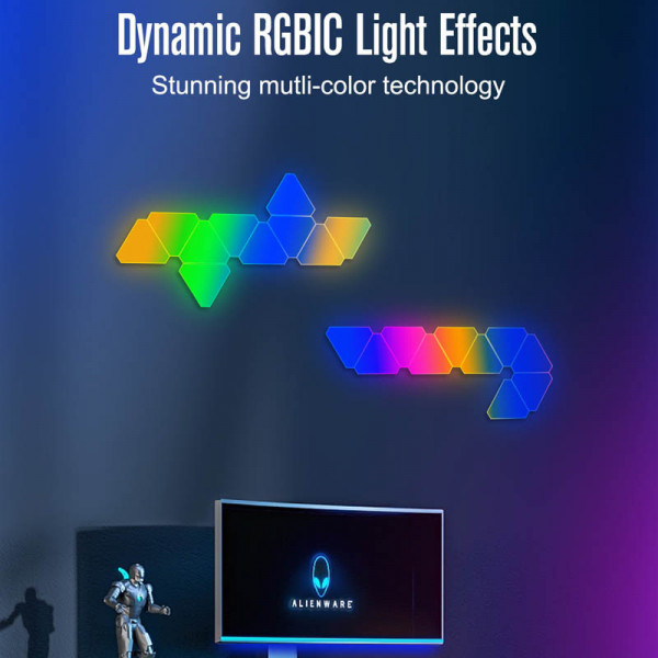 Настінний світильник Smart Triangular Quantum Light SAL-012B Bluetooth USB interface with app 10pcs