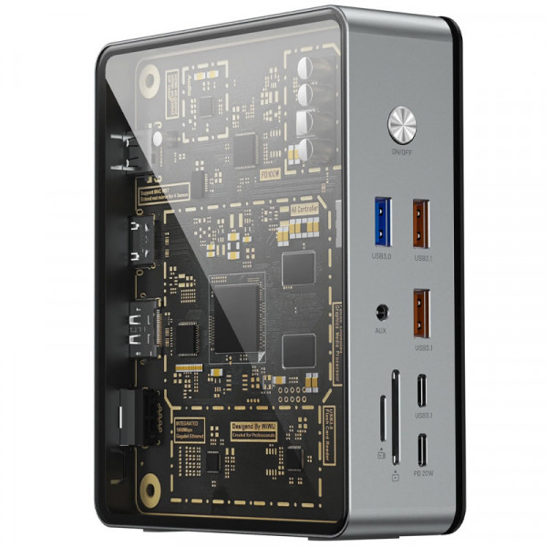 Уцінка Перехідник HUB WIWU Matrix docking station 16in1 W1601