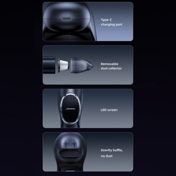 Уцінка Портативний пилосос Usams US-ZB259 YAJ Series 4300Pa 4000mAh