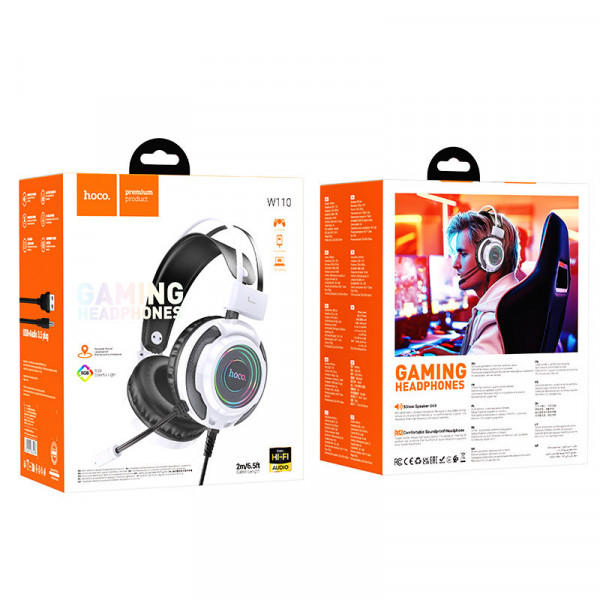 Накладні навушники Hoco W110 Resource (USB+3.5mm/2m)