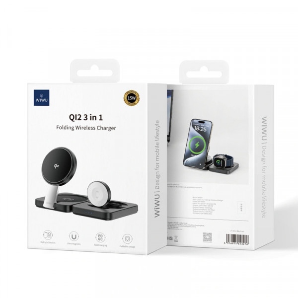БЗП WIWU Wi-W028 QI2 3 in 1 wireless charger