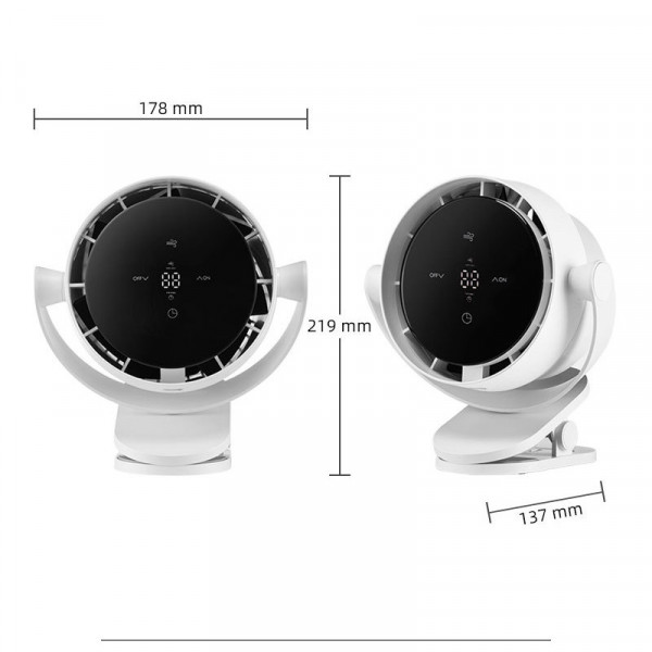 Настільний вентилятор F7 з затискачем 4000mAh