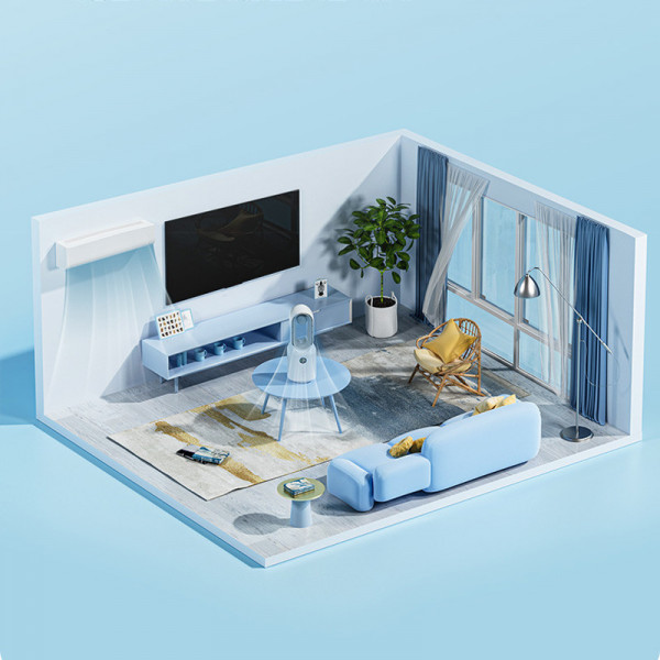 Настільний вентилятор F8 3in1 з Bluetooth-динаміком і нічником 4000mAh