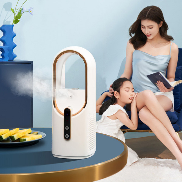 Настільний вентилятор F6 2in1 з зволожувачем повітря 2200mAh