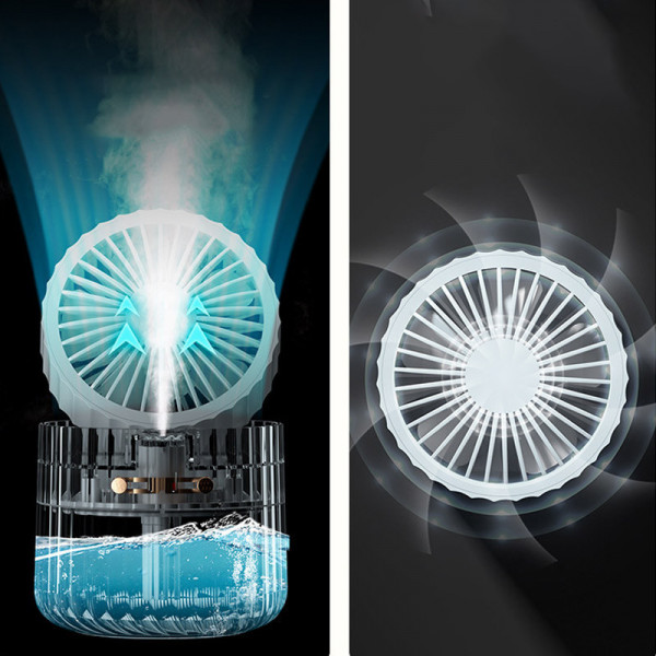 Настільний вентилятор Rapid Cooling 3in1 з водяним охолодженням і підсвічуванням 1200 mAh