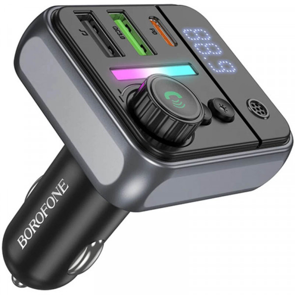 АЗП FM модулятор Borofone BC50 Ascenso PD20W+QC3.0 18W (2USB-A/1C)